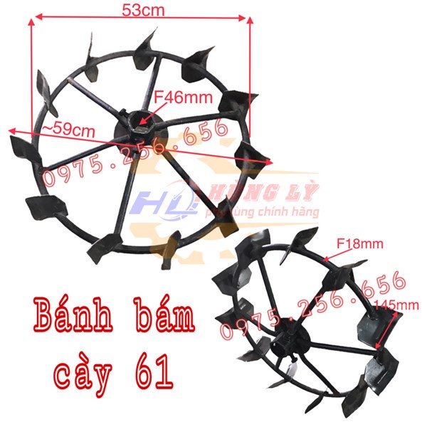 Bánh Bám 61 phụ tùng máy cày 61 phụ tùng Hùng Lỳ