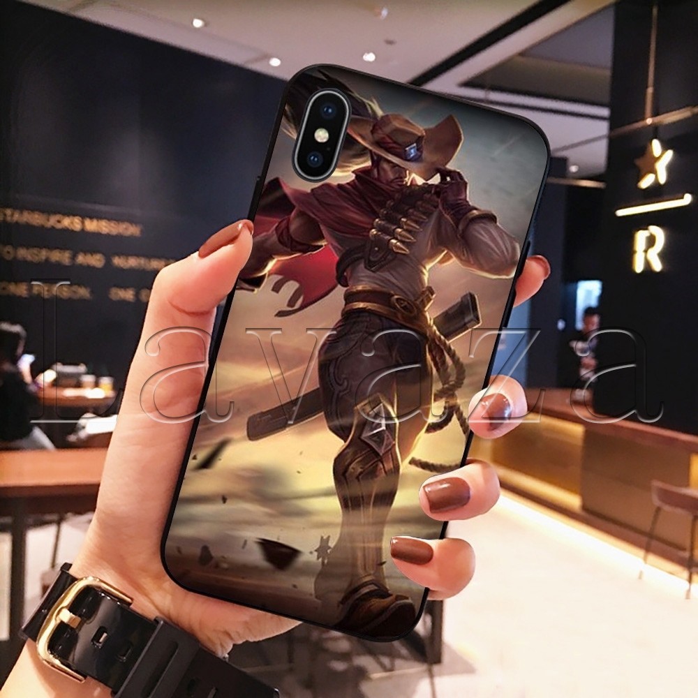 Ốp điện thoại mềm in hình liên minh huyền thoại thích hợp cho Iphone 11 Pro Xs Max Xr X 8 7 6 6s Plus