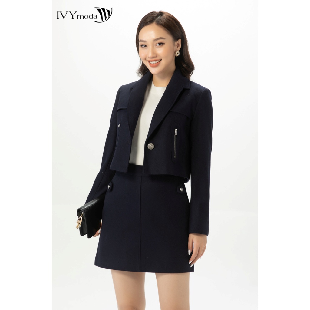 Áo khoác dạ dáng ngắn nữ IVY moda MS 67B9061