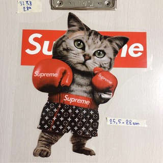 Sticker hình ủi nhiệt meo Supreme phụ kiện may mặc trang trí quần áo, handmade,DIY