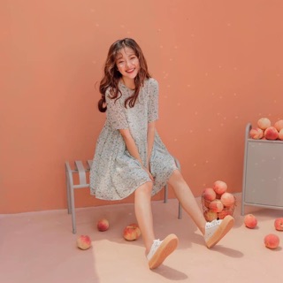 Váy baby doll hoa nhí