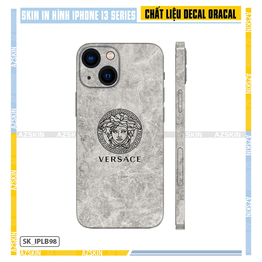 Miếng Dán Skin Versace IPhone 13 Mini - 13 Pro Max |SK_IPLB98| Chất Liệu Nhập Khẩu, In Siêu Nét, Cắt CNC, Dán Lưng Viền
