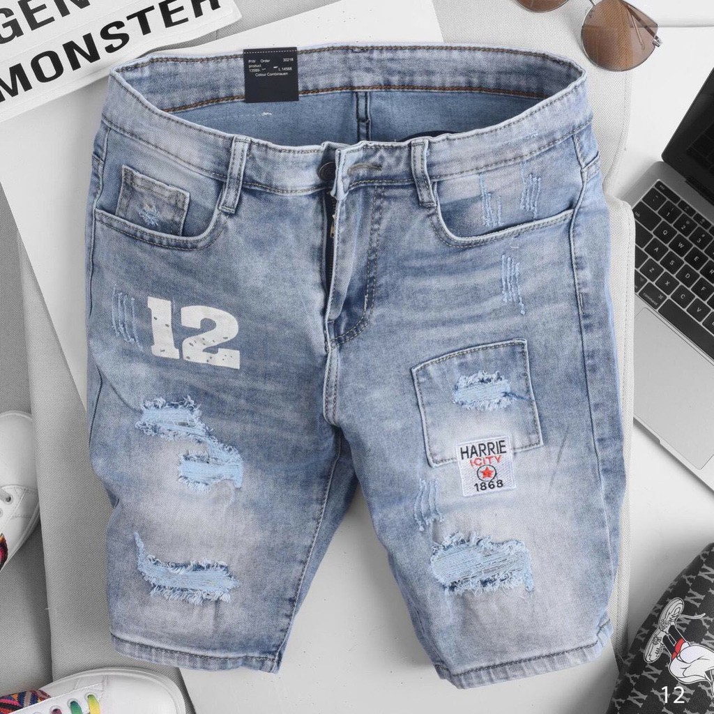 Quần short jean nam co giãn TTGR6868 nam tính thời thượng