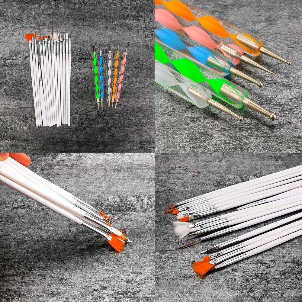 JARRED Set 20 Cọ Vẽ Móng Tay Kèm Hộp Đựng Thời Trang