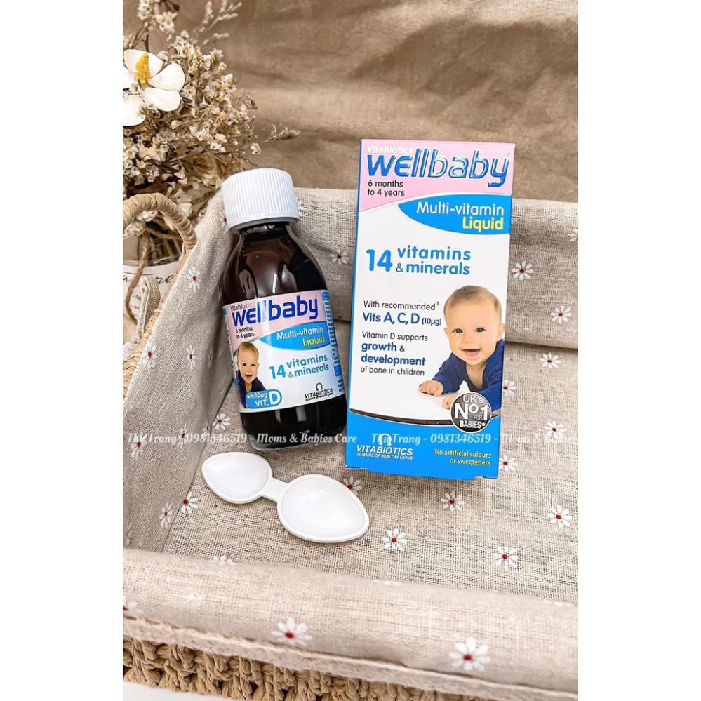 Vitamin Tổng Hợp Wellbaby Cho Bé 6 Tháng – 4 Tuổi của Anh, giúp bé ăn ngon và tăng cân, tăng sức đề kháng