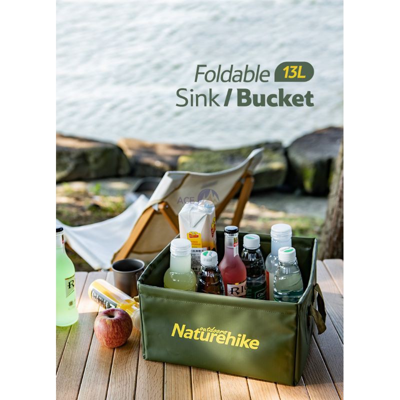 Xô/chậu vuông gấp gọn dã ngoại Naturehike-NH19SJ007