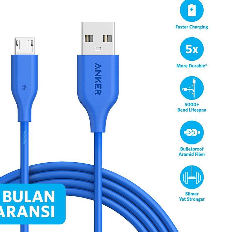 ☏ Anker Dây Cáp Sạc 6ft / 1.8m Micro USB - A8133 ❆