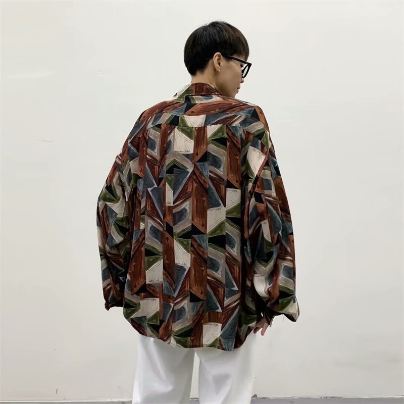 Korean Style 3d Printed Long Sleeve Shirt For Men / Women