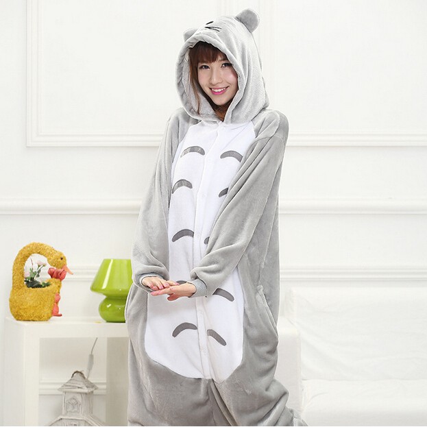 Totoro Kigurumi Onesie Adult Women Man Pajama Anime Cosplay Animal Party Jumpsuit Halloween Allover Onepiece