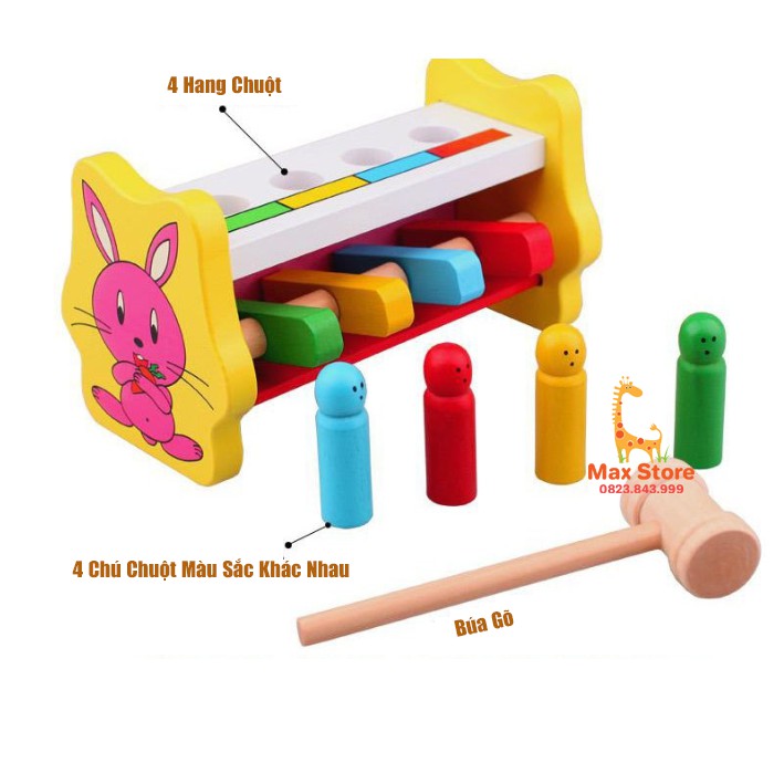 Đồ Chơi Bộ Đập Chuột Cho Bé Yêu Hình Thỏ