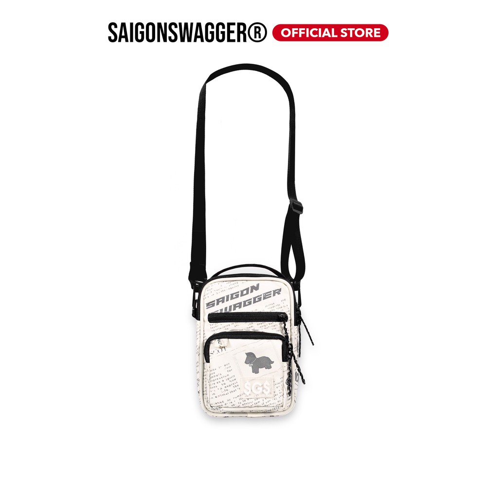 Túi Đeo Chéo Nam, Nữ Dọc In Họa Tiết Báo SAIGON SWAGGER® SGS Journal Cross Bag