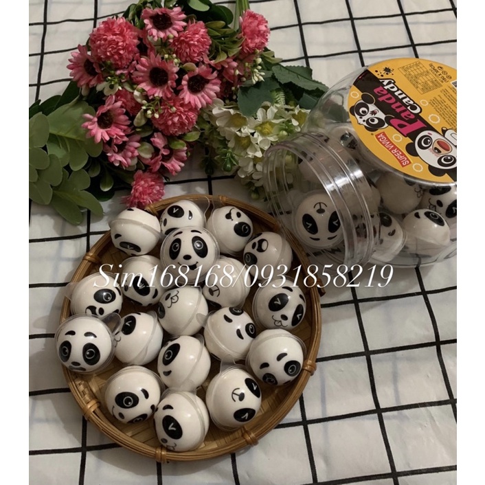 kẹo mắt panda gấu trúc có nhân (1viên)