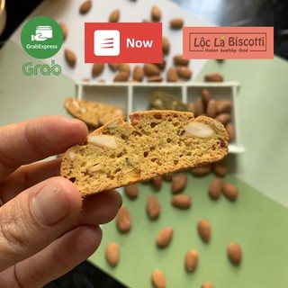 300gr Biscotti Lộc Lá Healthy vị Cam - Nghệ ,7 loại ngũ cốc không đường, không chất bảo quản, 100% lúa mạch nguyên cám
