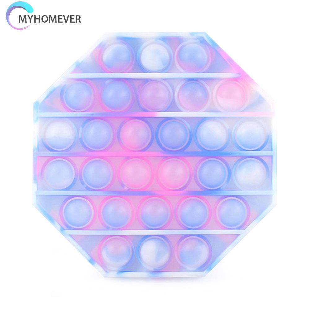 Pop It Fidget Đồ chơi Octagonal Shape Push Bubble Sensory Autism Antistress Child Fluorescent Đồ chơi