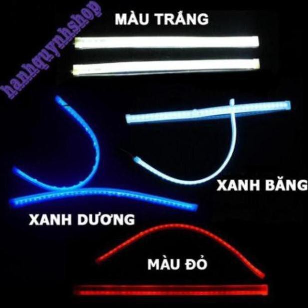 [GIẢM GIÁ] Bộ Led Dây Độ Mí Ngoài Đèn Pha Ô Tô 2 IN 1 60cm Xi Nhan Chạy Đuổi