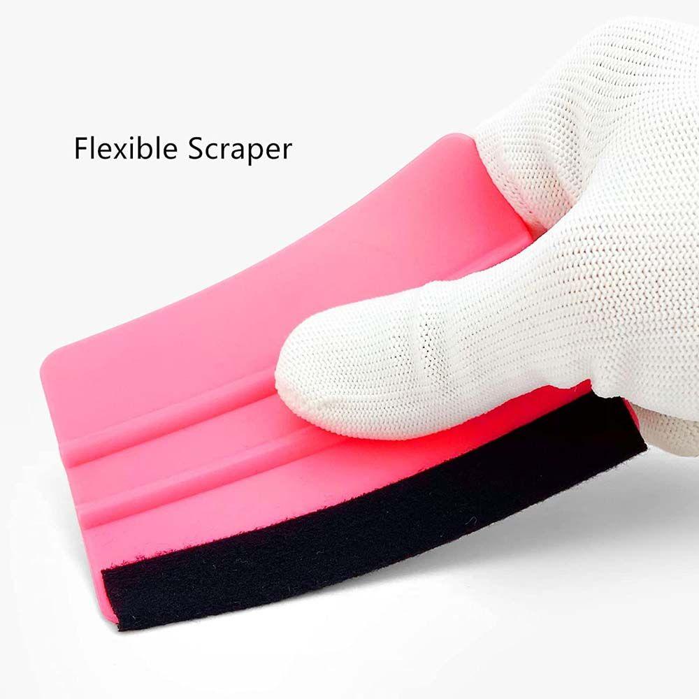 Bộ 10 Dụng Cụ Cạo Phim Dán Xe Hơi Màu Đỏ