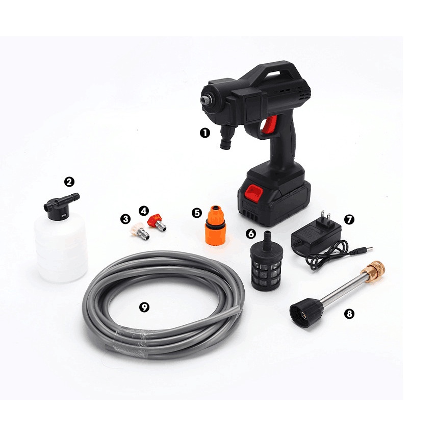 Máy Rửa Xe Cầm Tay mini  Áp Lực Cao  24VF Không Dây Rửa Xe Cực Khỏe