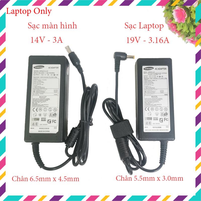 Sạc màn hình, laptop SAMSUNG 14V - 3A / 19V - 3.16A adapter màn hình SAMSUNG loại tốt | BigBuy360 - bigbuy360.vn