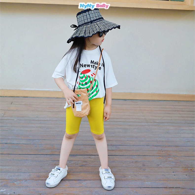Quần Legging Bé Gái Nyny Baby Vải Thun Co Giãn 4 Chiều Mềm Mịn Thoáng Mát Thời Trang Từ 8-24kg