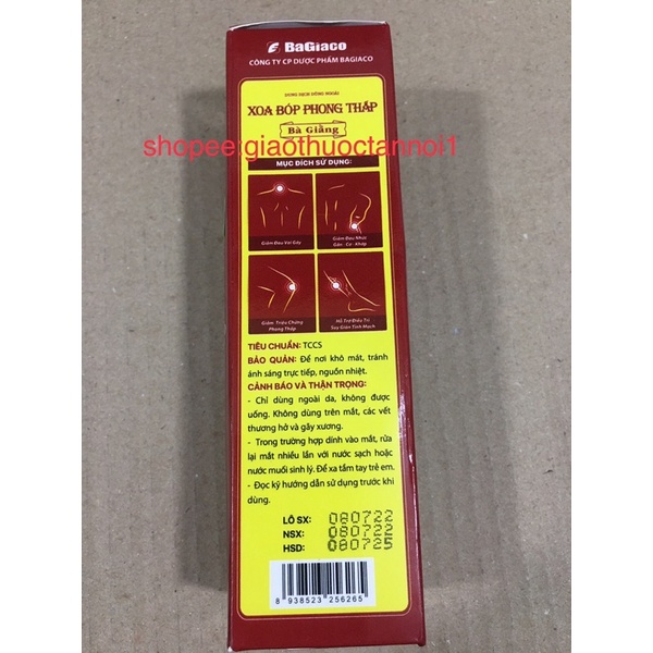 dung dịch dùng ngoài xịt xoa bóp thảo mộc bà giằng (phong thấp, đau gân-cơ-khớp, dây thần kinh ngoại biên, tê chân tay..