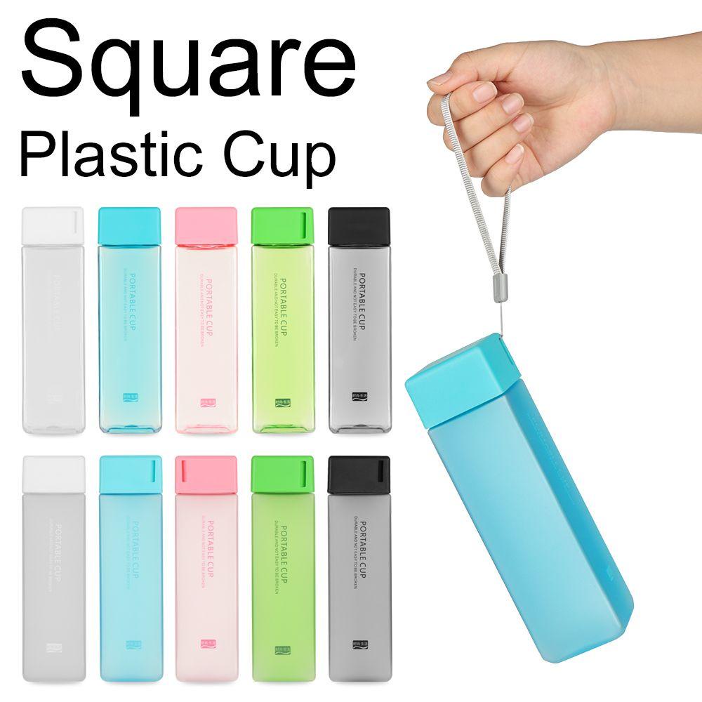 WTTLE Bình Nước Nhựa Không BPA Hình Vuông 450ml Mới