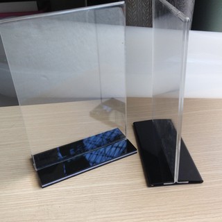 Menu mica khổ A5, Kệ standee mica hiển thị thông tin sản phẩm