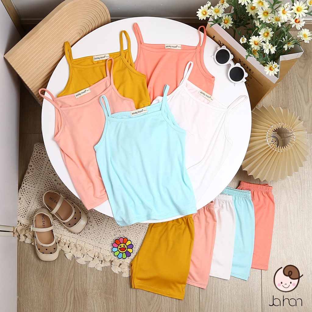 Bộ hai dây minkymoom cho bé gái chất liệu thun lạnh cao cấp ATKID Việt Nam