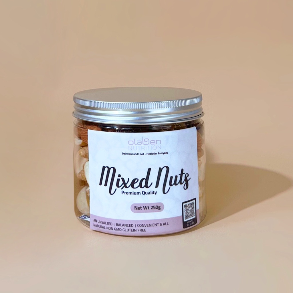 Olaben Nutrition Mixed Nuts 250gram - Hạt dinh dưỡng tổng hợp - Ăn kiêng và tốt cho sức khoẻ