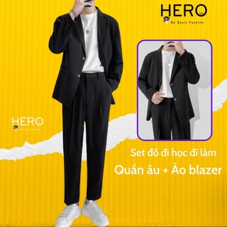 Set blazer nam MrHero set04 bộ đồ nam gồm quần âu và áo vest khoác form thumbnail