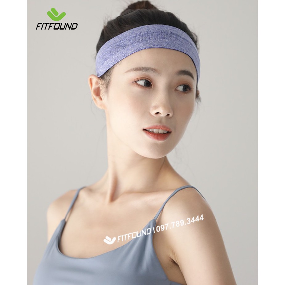 Băng đô thể thao đeo trán headband cotton chặn thấm mồ hôi chống trượt lulu bản 4,8cm