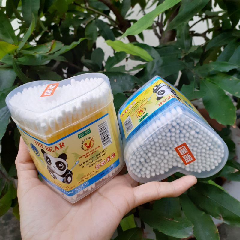 Hộp tăm bông trái tim trẻ em The Bear - Đại Sỉ