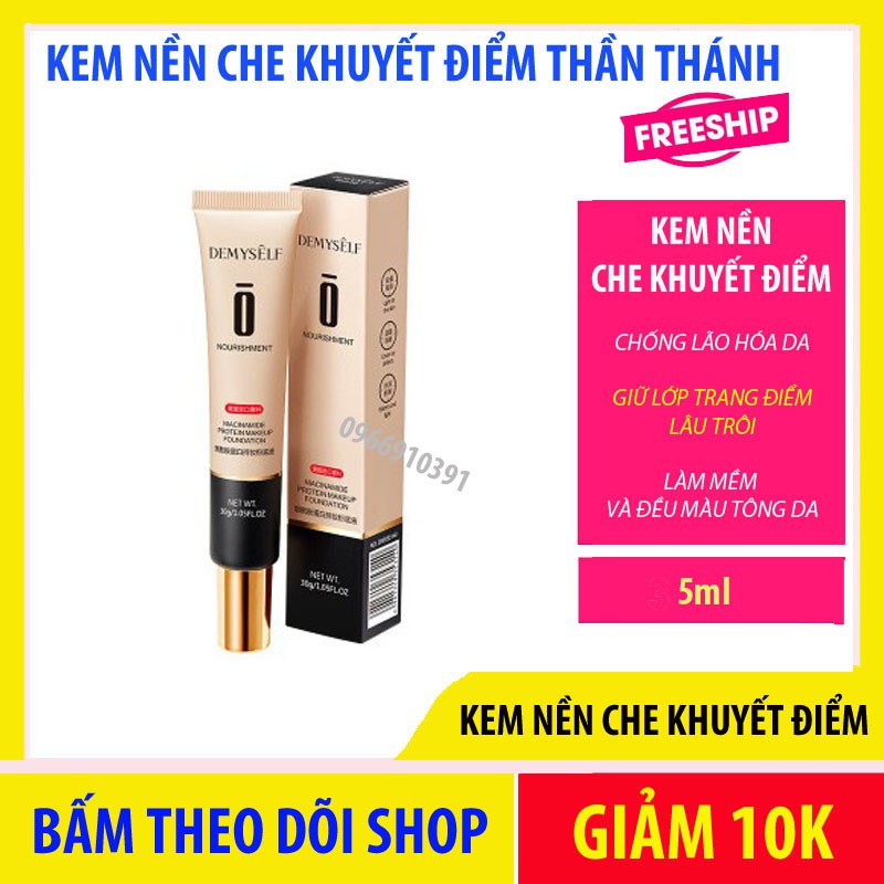 Kem nền CHE KHUYẾT ĐIỂM demyself, KEM LÓT nền che KHUYẾT Điểm Kiềm Dầu xe lỗ chân lông hàng nội địa trung MTA