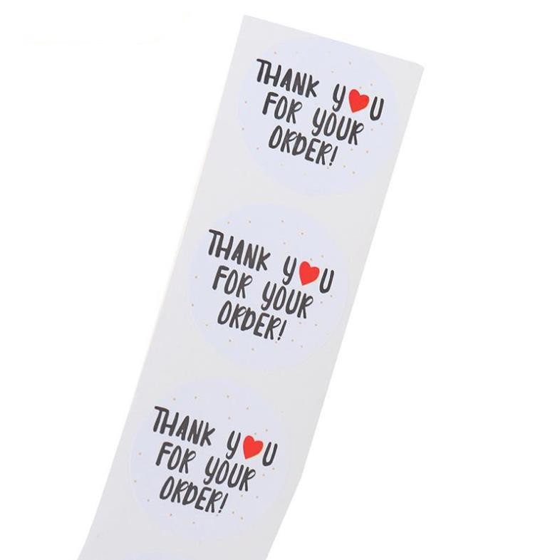 Cuộn 500 Sticker Chữ Thank You For Your Order