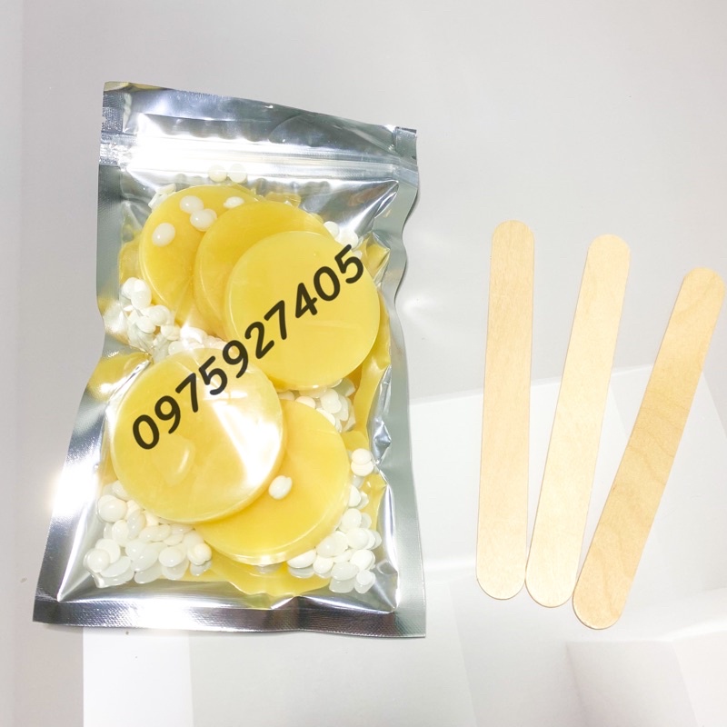 [ Sáp Mix Cao Cấp ] 150g Sáp wax lông cao cấp dạng viên mix dừa siêu bám lông + tặng kèm que gỗ