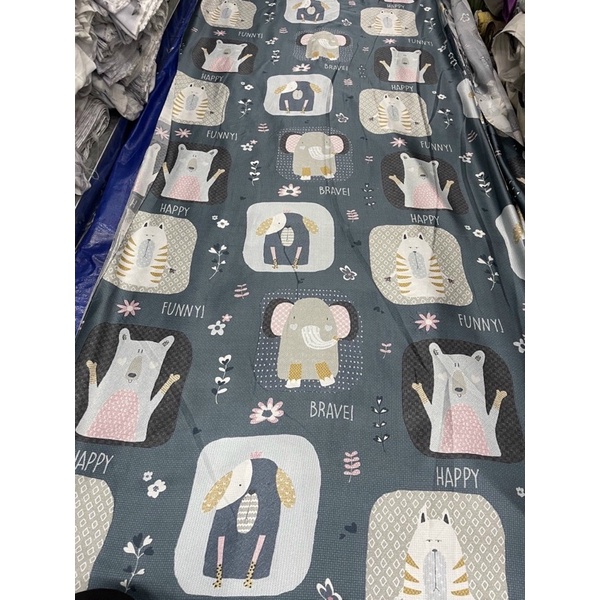 Vải TENCEL  40S CAO CẤP hình thú cho bé, khổ rộng 2m5, chất nằm mát