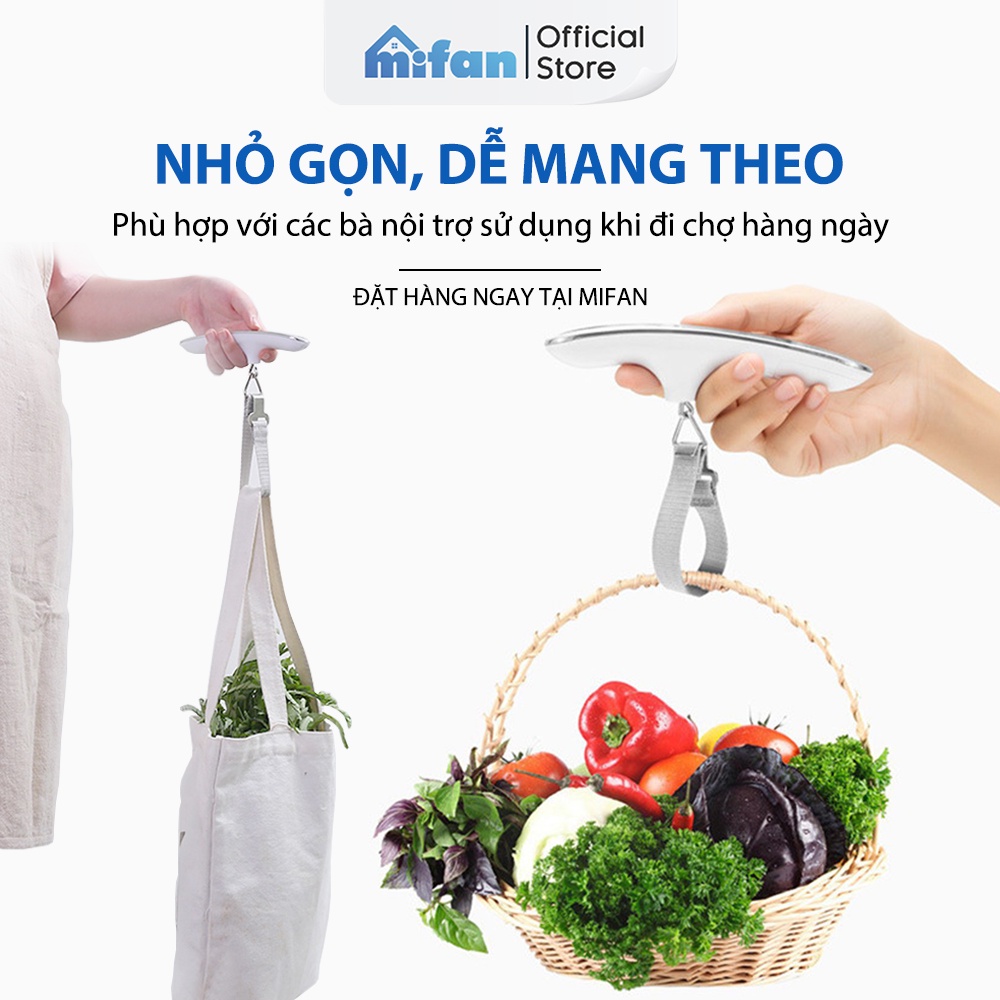 Cân Hành Lý Điện Tử Cầm Tay Mifan 50kg - Kiểm tra trọng lượng hàng hoá đi chợ, vali xách tay du lịch - Màn LCD sắc nét