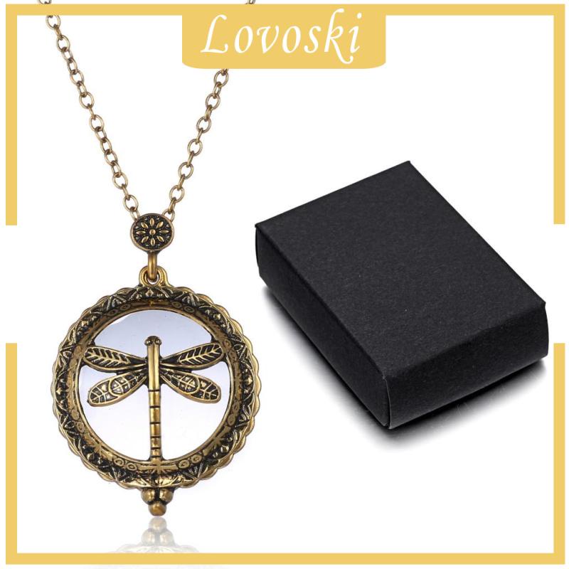 vòng cổ Mặt Kính Phóng Đại 5x Hình Chuồn Chuồn Phong Cách Retro