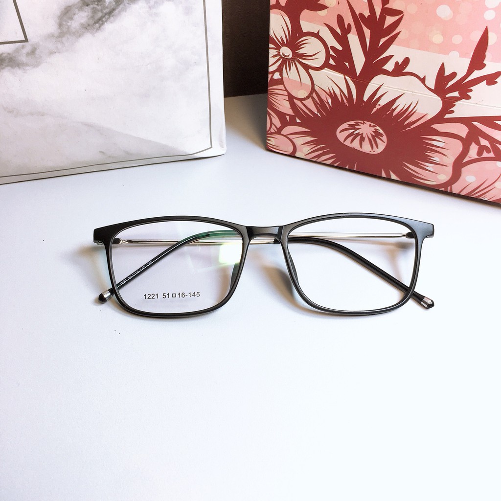 [Mã FARSSTGRE giảm 5K đơn bất kỳ] Gọng kính vuông 1221 kèm mắt cận viễn loạn | BigBuy360 - bigbuy360.vn