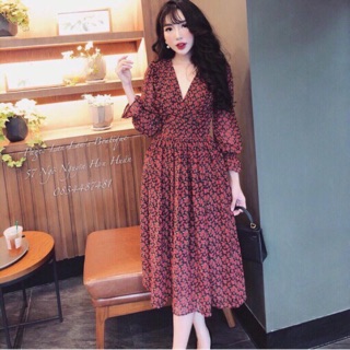 Sale đầm maxi hoa nhí