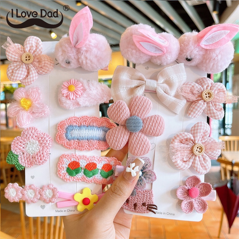 Set 9 kẹp tóc hoạt hình xinh xắn dành cho bé gái