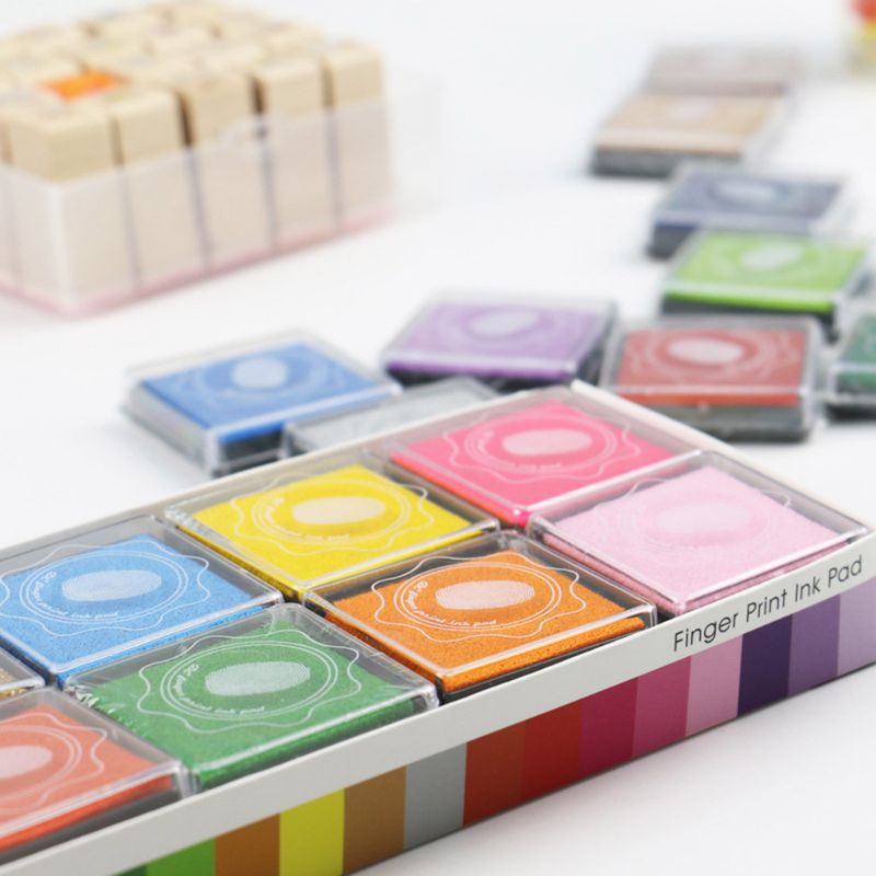 Set 20 Hộp Mực Đóng Dấu Nhiều Màu Sắc