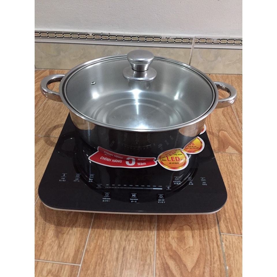 Bếp từ đơn Sato BT044, Siêu cao cấp nhất thị trường Việt Nam, Bảo hành chính hãng 03 năm, Tặng kèm nồi lẩu D30 Siêu đẹp