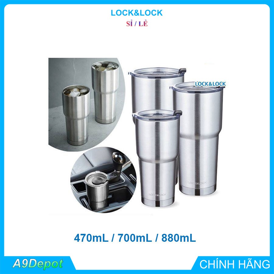 Ly Giữ Nhiệt Lock&Lock Swing Tumbler - LHC4138 / LHC4137 / LHC4136 SLV