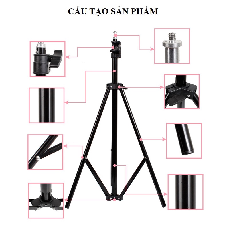 Giá Đỡ Gậy Chụp Hình, Giá Đỡ Điện Thoại Livestream, Quay Video TikTok Chắc Chắn