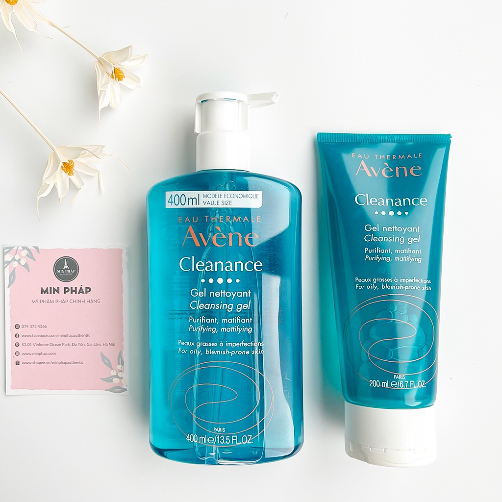 Sữa Rửa Mặt Avene Dạng Gel Dành Cho Da Dầu Mụn, Da Nhạy Cảm 400ml, 200ml