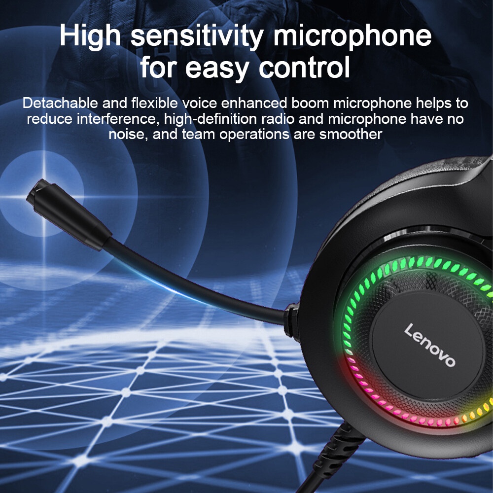 Tai nghe 7.1 gaming LENOVO G20 thinkplus led RGB - micro điều chỉnh 360 độ (Đen) Phụ kiện 1986