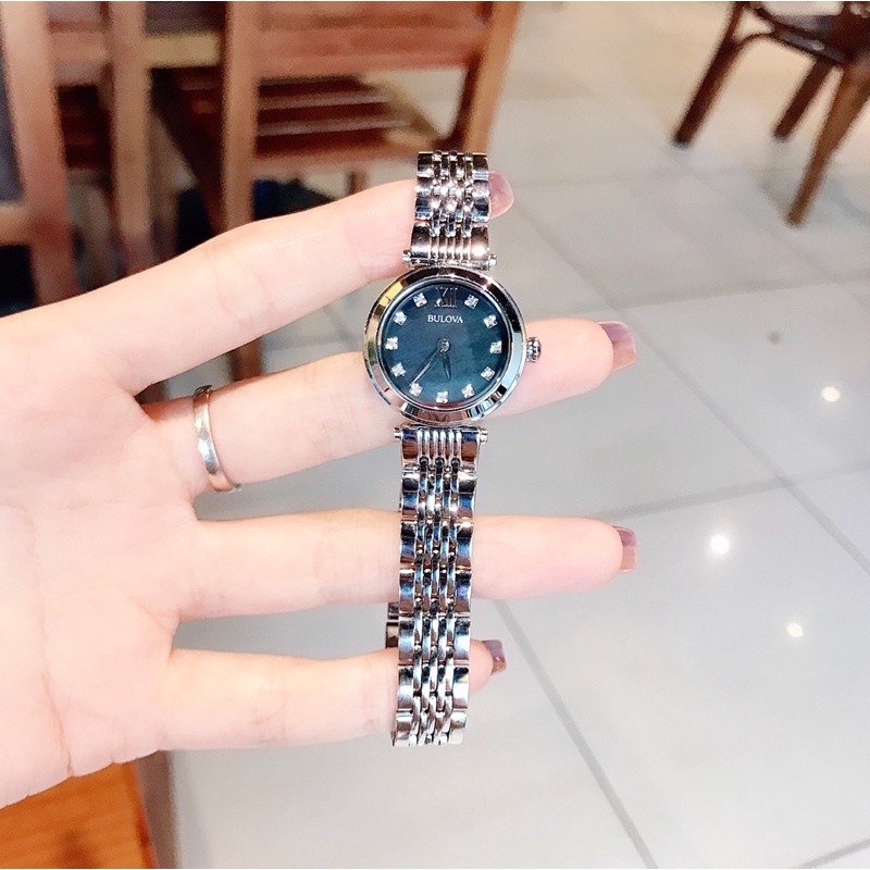 Đồng hồ nữ dây thép Bulova diamond 96P169