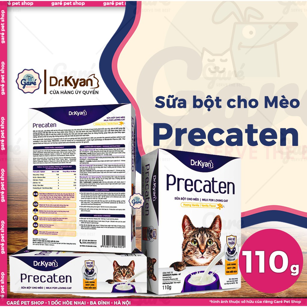 110g - Sữa bột Precaten cho Mèo Mẹ, mèo Con, mèo gầy ốm