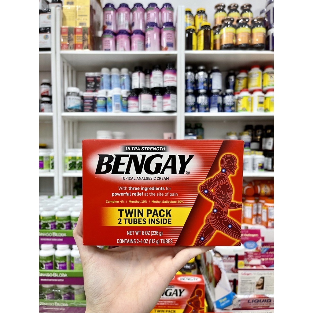 KEM GIẢM ĐAU CƠ KHỚP - HỘP 2 TUÝT DẦU NÓNG DẠNG KEM BENGAY ULTRA STRENGTH TWIN PACK 226g