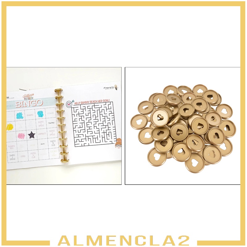 [ALMENCLA2]50Pcs Binder Ring Inner Pages Binding Buckles Paper Binders Discs